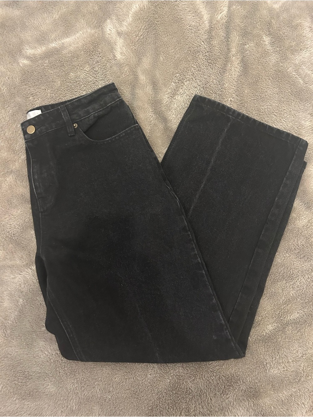 High-Rise Black Wide-Leg Women's Jeans